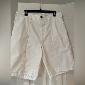 Brunello Cucinelli White Flat Front Men's Shorts